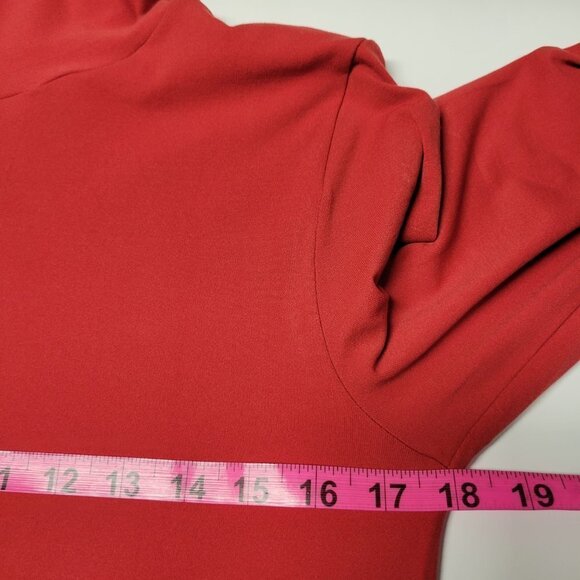 Turtleneck Red Top Long Sleeve Fall Top Winter Top Size L - Picture 8 of 9